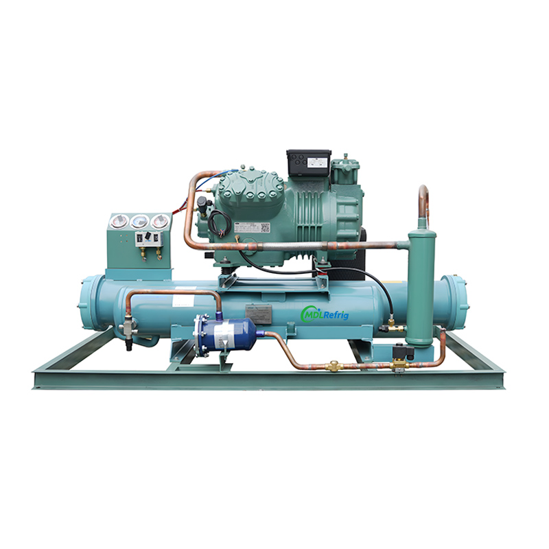 Water cooled Open type Reciprocating Condensing unit Reciprocating Chiller for Refrigeration Equipment