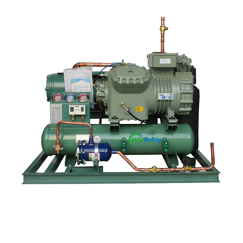 Open type Water cooling Reciprocating Condensing unit Reciprocating Chiller for Refrigeration Equipment