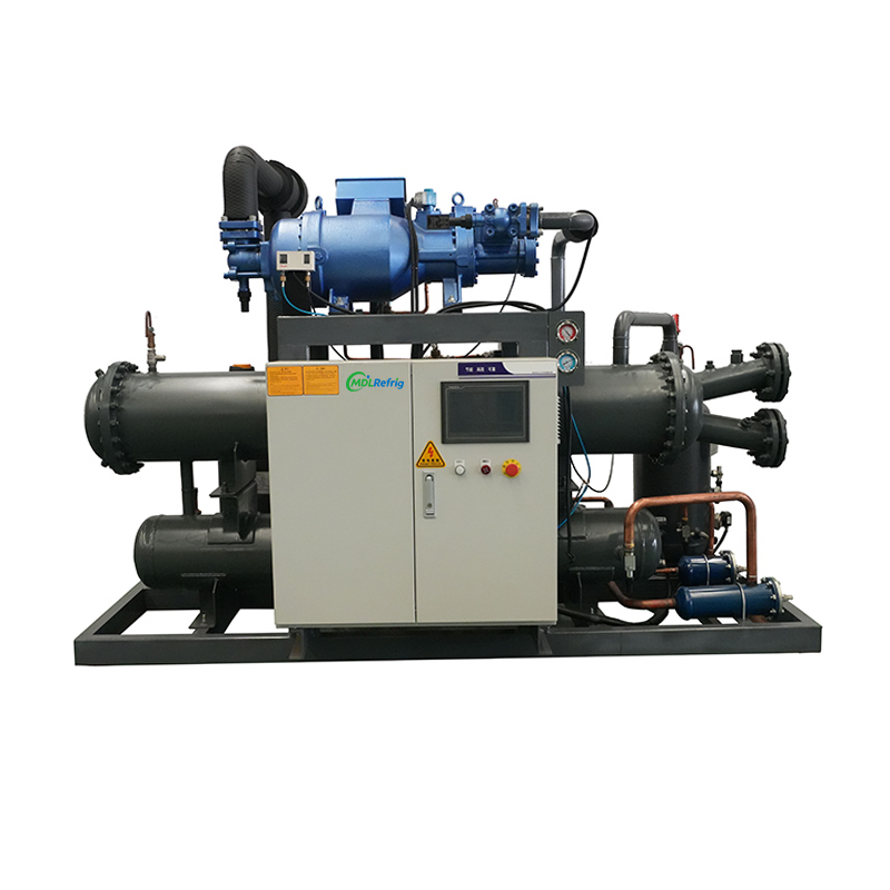 Water cooled Open Type Screw Condensing unit screw chiller for Refrigeration Equipment