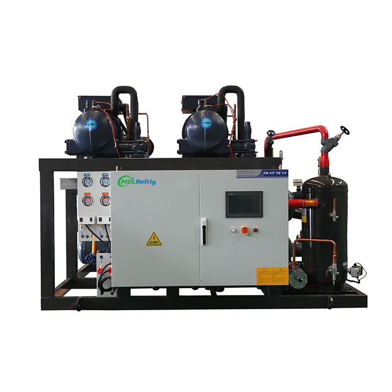 Evaporative-Cooling Open Type Screw Condensing unit screw chiller for Refrigeration Equipment