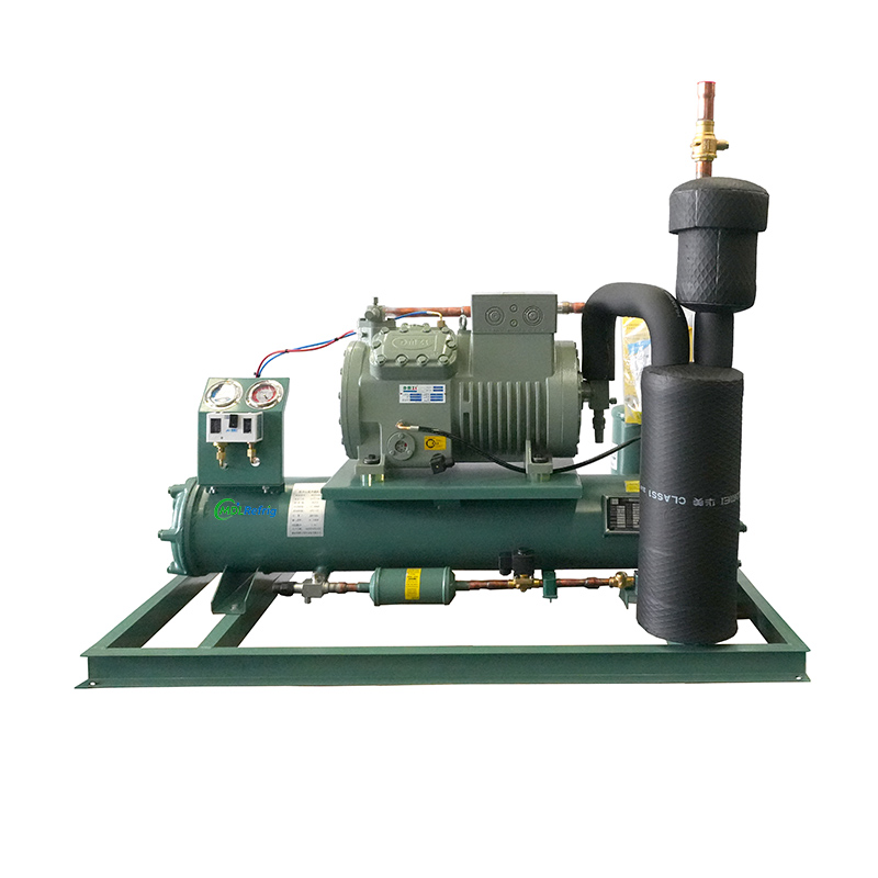 Water cooled Open type Reciprocating Condensing unit Reciprocating Chiller for Refrigeration Equipment