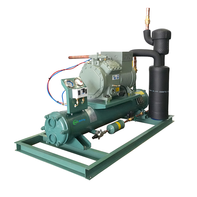 Water cooled Open type Reciprocating Condensing unit Reciprocating Chiller for Refrigeration Equipment
